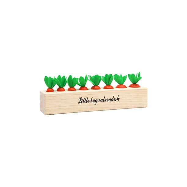 Juguetes Educativos De Madera Juego De Cosecha De Zanahorias Rompecabezas De Lucha Contra Gusanos Para Niños Pequeños Y Bebés Yuarrent FN003466-01