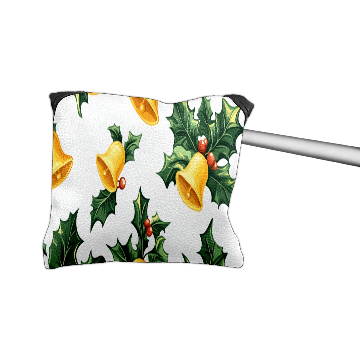 Golf Mallet Putter Cover Premium Leather Waterproof Golf Putter Head Cover with Magnetic Closure Yellow Bell