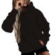 thumbnail image 1 of Pntutb moda mujer manga larga cuello redondo blusa sólida otoño casual pulóver tops sudaderas con capucha Pntutb Pntutb-5278, 1 of 4