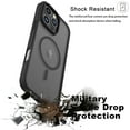 thumbnail image 4 of Magnetic for iPhone 16 Pro Max Case with Tempered Glass Screen Protector, Compatible with MagSafe Military Grade Drop Protection Shockproof Phone Case Rugged Cover for iPhone 16 Pro Max - Black, 4 of 9