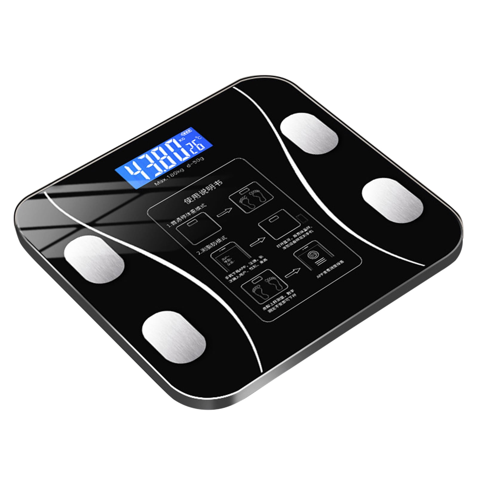 Bluetooth Scale Adult Weight Scaling Electronic Weighing Fat ...