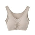 thumbnail image 2 of YUTK Comfortable Bra - Women's Solid Color Seamless Underwear without Steel Rims Detachable Chest Sagging Wave Pattern Bra White M, 2 of 7