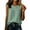 Green, variant on Women's Round Neck Blouse, Sleeveless Tops with Gathered Bust for Women Everyday Wear , Women's Pink, Sizes S-3XL