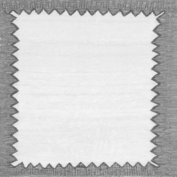 Ahgly Company Indoor Square Solid Gray Modern Area Rugs, 7' Square