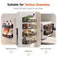thumbnail image 6 of Tmtamye Magnetic Spice Rack Organizer, 4 Pack Magnetic Fridge Shelf, Black, 6 of 10