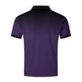 thumbnail image 4 of Fznquz Mens Big and Tall T Shirts Purple Polo Short Sleeve Gradient Tshirt Summer Button Shirts XL, 4 of 5
