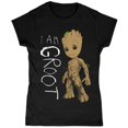 thumbnail image 1 of Guardians Of The Galaxy 2 T-Shirt pour Femmes « I Am Groot Scribble », 1 of 4
