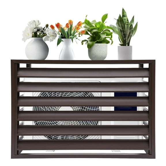 TFCFL 4-Panels Air Conditioner Privacy Screen Air Conditioner Fence Screen W/ Dissipating Heat