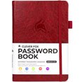 thumbnail image 1 of Libro contraseñas Clever Fox Organizador direcciones web y contraseñas mediana Rojo Vino, 1 of 3