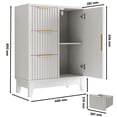 thumbnail image 3 of VERDALAY Armario de baño con 3 cajones Armario de almacenamiento de pie con una sola puerta Armario de madera con patas elevadas Armario lateral organizador Armario con puerta para baño y dormitorio, 3 of 7