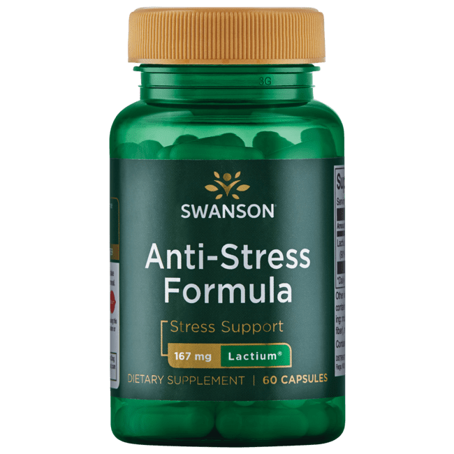 Swanson Women's Anti-Stress Formula (Lactium) - Helps Counter Stress, Promotes Relaxation and Sleep Support - (60 capsules, 167mg)