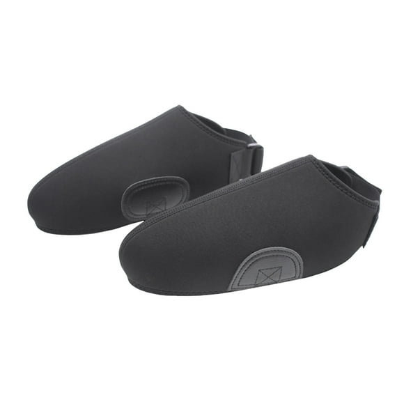 EeaseMX 1 par de fundas protectoras ajustables con velcro para zapatos de patines, resistentes a los arañazos y al viento, color negro.
