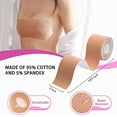 thumbnail image 2 of Body Tape for Breast Lift with Satin Breast Petals,Silicone Nipple Stickers,Double Side Tape Invisible Adhesive Bra | A-E Cups | Waterproof Sweat-Proof Bob Tape…, 2 of 7