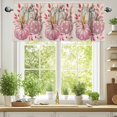 thumbnail image 2 of Fall Thanksgiving Valances for Windows, 42 x 12in, Rural Watercolor Pink White Pumpkin Leaves Rod Pocket Kitchen Valance Curtain Light Filtering Window Treatments for Living Room Bedroom, 1 Panel, 2 of 7