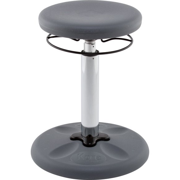 Taburete ajustable Wobble Design KORE para niños de 8 a 12 años, color gris