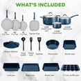 thumbnail image 6 of NutriChef 20 Piece Non-stick Cookware and Bakeware Set - Heat Resistant Silicone Handles, Blue, 6 of 7