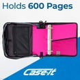 thumbnail image 5 of Case-it The Mighty Zip Tab Zipper Binder - 3 Inch O-Rings - 5 Color Tab Expanding File Folder - Multiple Pockets - 600 Sheet Capacity - Comes with Shoulder Strap - Magenta D-146 (6 Pack), 5 of 8