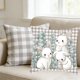 thumbnail image 1 of Uuiauoio Easter Pillow Covers 18x18 Easter Throw Pillow Covers with Bunny and Eggs Spring Home Decor Pillowcase Square Cushion Covers for Sofa Bed Couch, 1 of 6