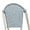 Light blue, variant on PURPLE LEAF Set of 2 French Outdoor Bar Height Bar Stool White Print Finish Back Rattan Patio Outdoor Bar Height Bar Chairs, Light Blue