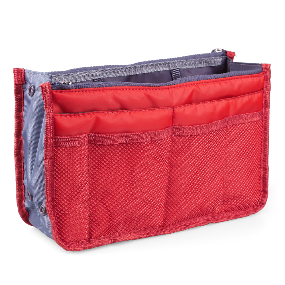 Multi-Pocket Purse Organizer Insert Bag Outdoor Travel Toiletry Cosmetic Bag Handbag Storage ...