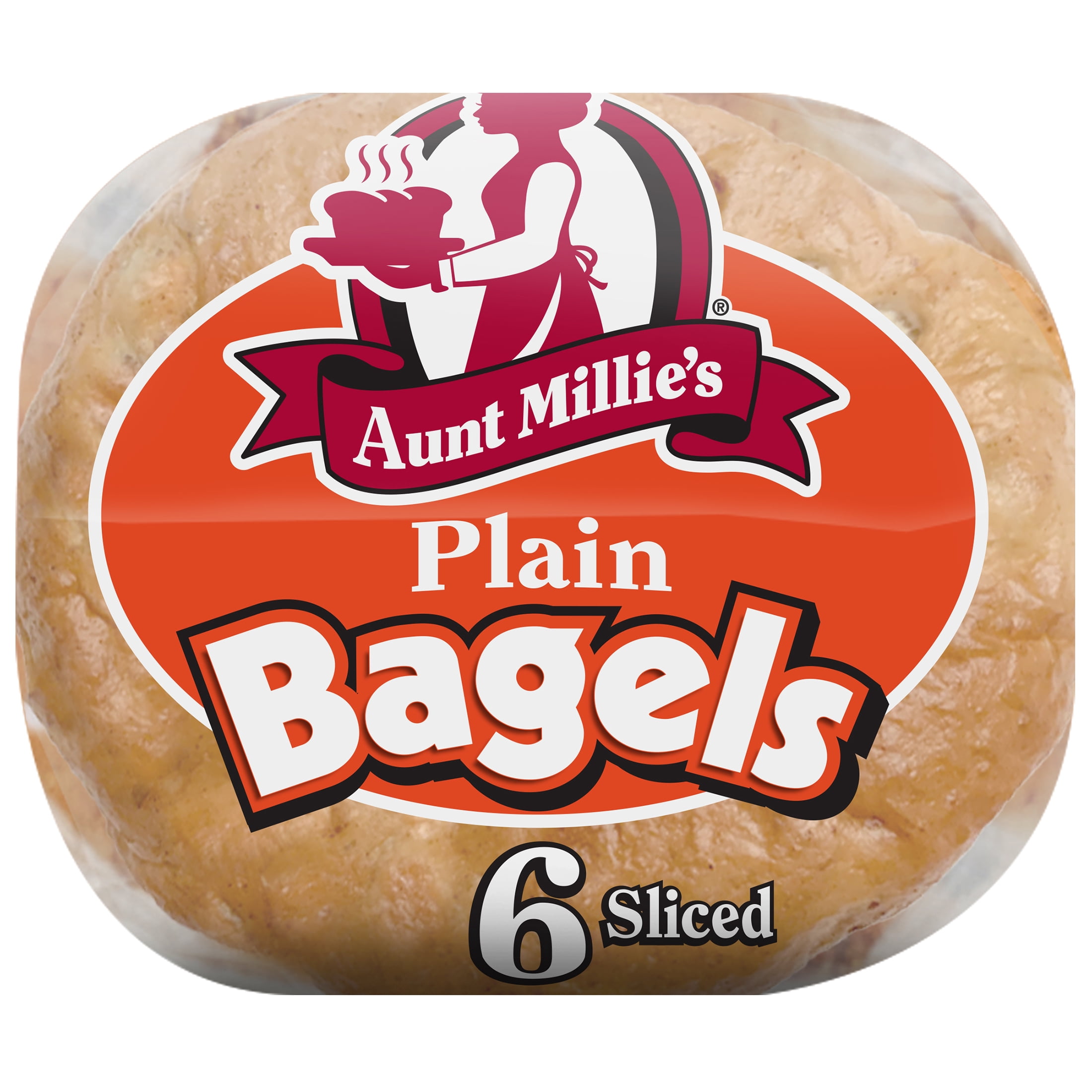 Aunt Millie's Bagels, Plain, 20 oz, 6 Count