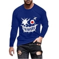 thumbnail image 1 of Birdeem Fashionable Mens Printed Top with Long Sleeved Round Neck and Smiling Face Printed Top/Shirtx, 1 of 4