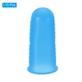 thumbnail image 3 of Uxcell Rubber Finger Tips Silicone Thumb Fingertip Protector Cover Guard Thimble Blue Medium Size 10 pack, 3 of 5
