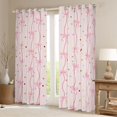 thumbnail image 2 of Feelyou Pink Bowknot Black Out Curtains, Butterfly Knot Curtains Pack of 2 (42x63 Each), 2 of 6