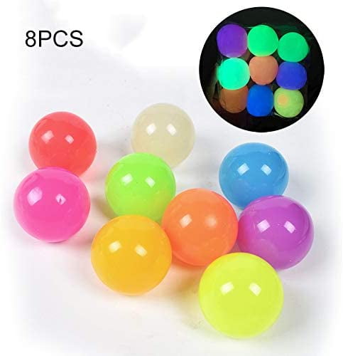 UK Luminous Sticky Ball Fluorescent Sticky Ceiling Wall Balls Stress Relief Toy/ 