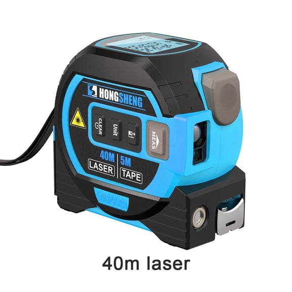 3-in-1 Digital Laser Distance Meter with 5m Steel Tape, 40m Rangefinder Measuring Tool for Indoor Use