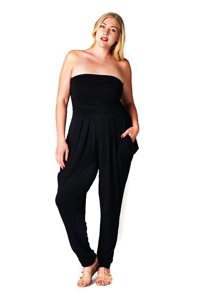 Boho Jumpsuit available for plus size one size Black and White  Romper