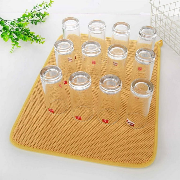 Microfiber Dishes Drainer Mats Absorbent Dish Drying Mat for Kitchen Table  Placemat Kitchen Accessories17.8 By 15.8 Inch 45*40cm