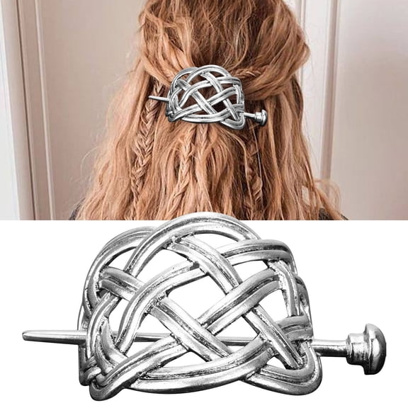 Bradem Retro Silver Hair Clips Slide Barrettes & Sticks,Accessories for Women & Girls