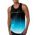 thumbnail image 2 of BUWTTED Tank Tops Men Slim Fit Sleeveless Casual Summer Workout Muscle Shirt Breathable Stretchable Athletic Activewear Blue Shirt L, 2 of 4