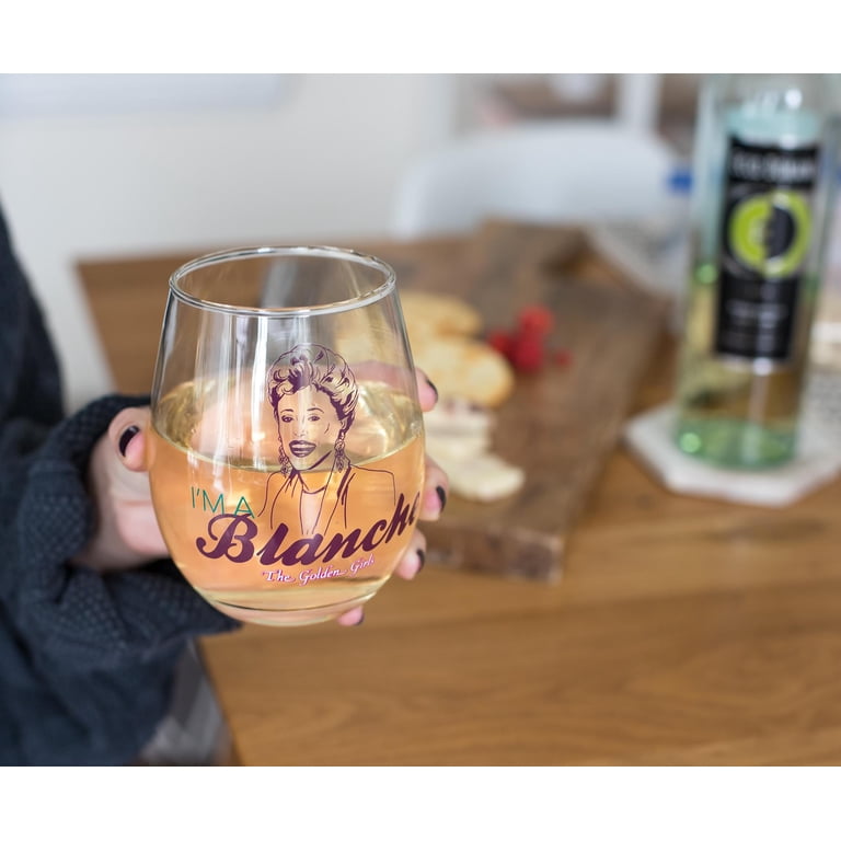 Golden Girls 'Squad Goals' Stemless Wine Glass - 20 Oz Collectible Drinkware, Official TV Show Gift