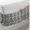 thumbnail image 2 of Black and White Bed Skirt, Blossoming Romantic Roses Soulful Expression Bouquet of Love, Elastic Bedskirt Dust Ruffle Wrap Around for Bedding Decor, 4 Sizes, Pale Grey Black White, by Ambesonne, 2 of 2