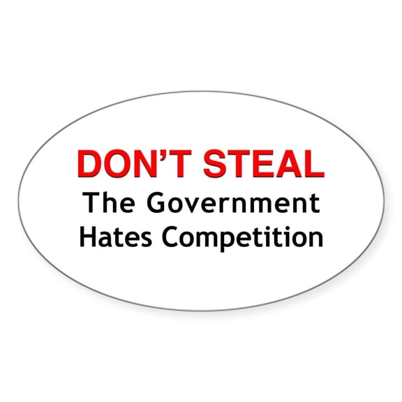 CafePress - Don't Steal Oval Sticker - Sticker (Oval)