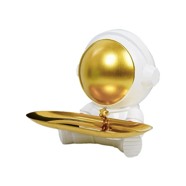GUOOL Astronaut Statues Figurines Desktop White White White Gold