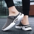 thumbnail image 4 of Men'S Breathable Mule Shoes with Mesh Upper, Casual Slip-Ons, EVA Sole, Odor-Resistant Beach Shoes, And Clogs, 4 of 9
