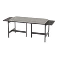 thumbnail image 3 of Chloe Contemporary Bench in Black Metal and Grey Fabric with Black Wood Accents by LumiSource, 3 of 5