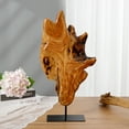 thumbnail image 2 of THY COLLECTIBLES Irregular Handcarved Root Wood Sculture, Wood Tabletop Abstract Standing Sculpture for Home Decor Natural Edge Tabletop Statue (Small), 2 of 6