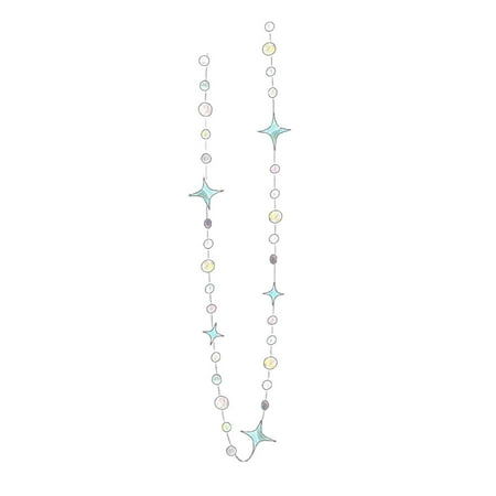 WMGHA Star Moon Circle Dot Garland Party Decoration Kit Hanging Crescent and Twinkle Little Star Streamer Bunting Banner for Kids First Birthday Ramadan EID Mubarak Baby Shower Wedding Decor