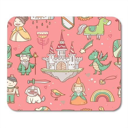 SIDONKU Magic Cute Baby Vector Seamless Pattern for Girls with Fairy Mousepad Mouse Pad Mouse Mat 9x10