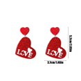 thumbnail image 3 of Valentine's Day Heart Earrings for Women Romantic Red Plastic Dangle Earrings Fashion Jewelry Gifts for Her Lightweight Holiday Accessories, 3 of 5