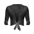 thumbnail image 4 of Baberdicy Sheer Mesh Cover Up, Women's Top Women's Sheer Bolero – Short Sleeve Cover-Up for Summer Dresses & Beach, Black, L, 4 of 4