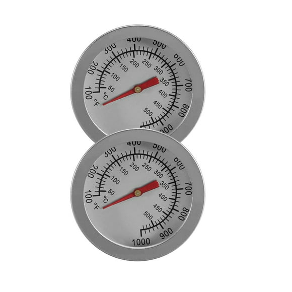 GROWTH TANK 2Pcs BBQ Barbecue Grill Replacement Thermometer Smoker Roaster Temp Gauge