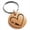 Rose, variant on Stainless Steel Love Arrow Heart Engraved Small Medallion Circle Charm Keychain Keyring