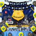 thumbnail image 7 of Police Birthday Decorations, Police Themed Birthday Party Decorations for Kids Police Theme Balloons Happy Birthday Banner Happy Birthday Police Backdrop Cake Topper for Police Theme Party, 7 of 7