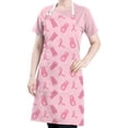 thumbnail image 5 of Pink Ribbon Apron-Garden Aprons for Women with Pockets-Cotton Linen Waterproof Kitchen Cooking Gardening Aprons Adjustable for Kitchen,Cooking,BBQ and Salon 32"x27", 5 of 7