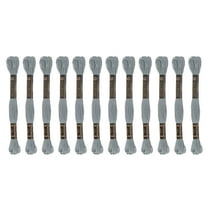 Uxcell 12 Skeins Embroidery Floss 8m Each Long Fiber Cotton Cross Stitch Thread Grey